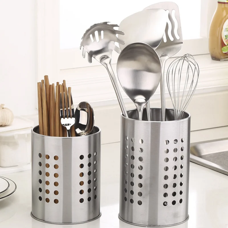 Stainless Steel Chopstick Holder Kitchen Tableware Container Cutlery Utensil Organizer Spoon Knife Fork Rack Kitchen Accessories