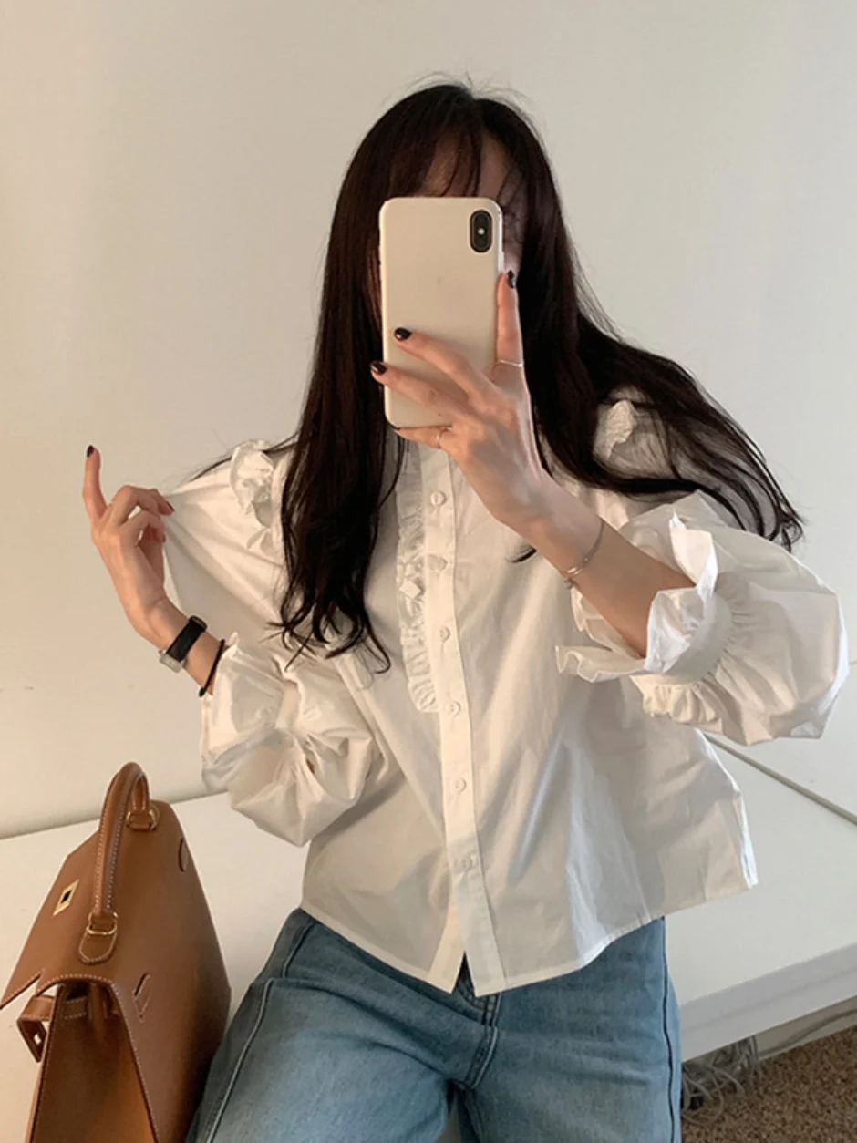 

Faionable универсальный вязаный жилет женский в стиле ретро Bubble Sve белый многослойный дизайн нежный красивый комплект шикарный свободный крой