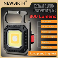Multi-Functional Mini Portable Keychain Flashlight Waterproof Magnetic Strong Light USB Charging Emergency Working Light Outdoor