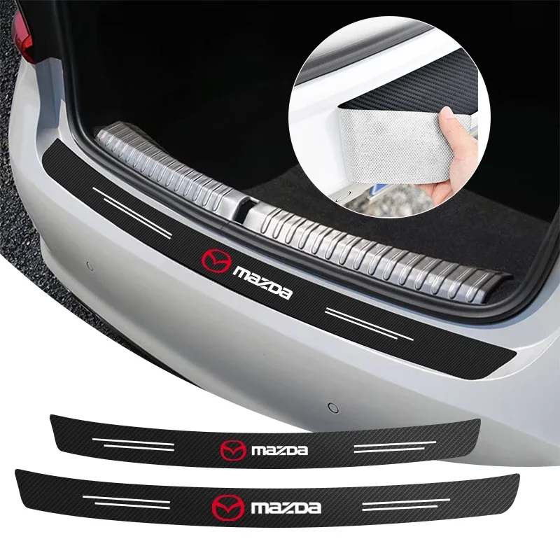 

Carbon Fiber Car Styling Door Trunk Threshold Protector Sticker For Mazda 2 3 5 6 Axela Atenza Speed 6 CX-3 CX-4 CX 5 CX-7 MS