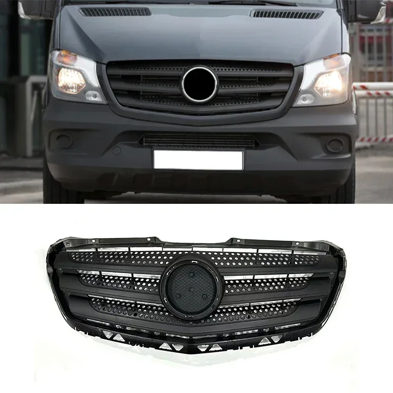 

New! Front Bumper Grille Grills For Mercedes-Benz Sprinter W906 2014 2015 2016 2017 Facelift ABS Racing Grill