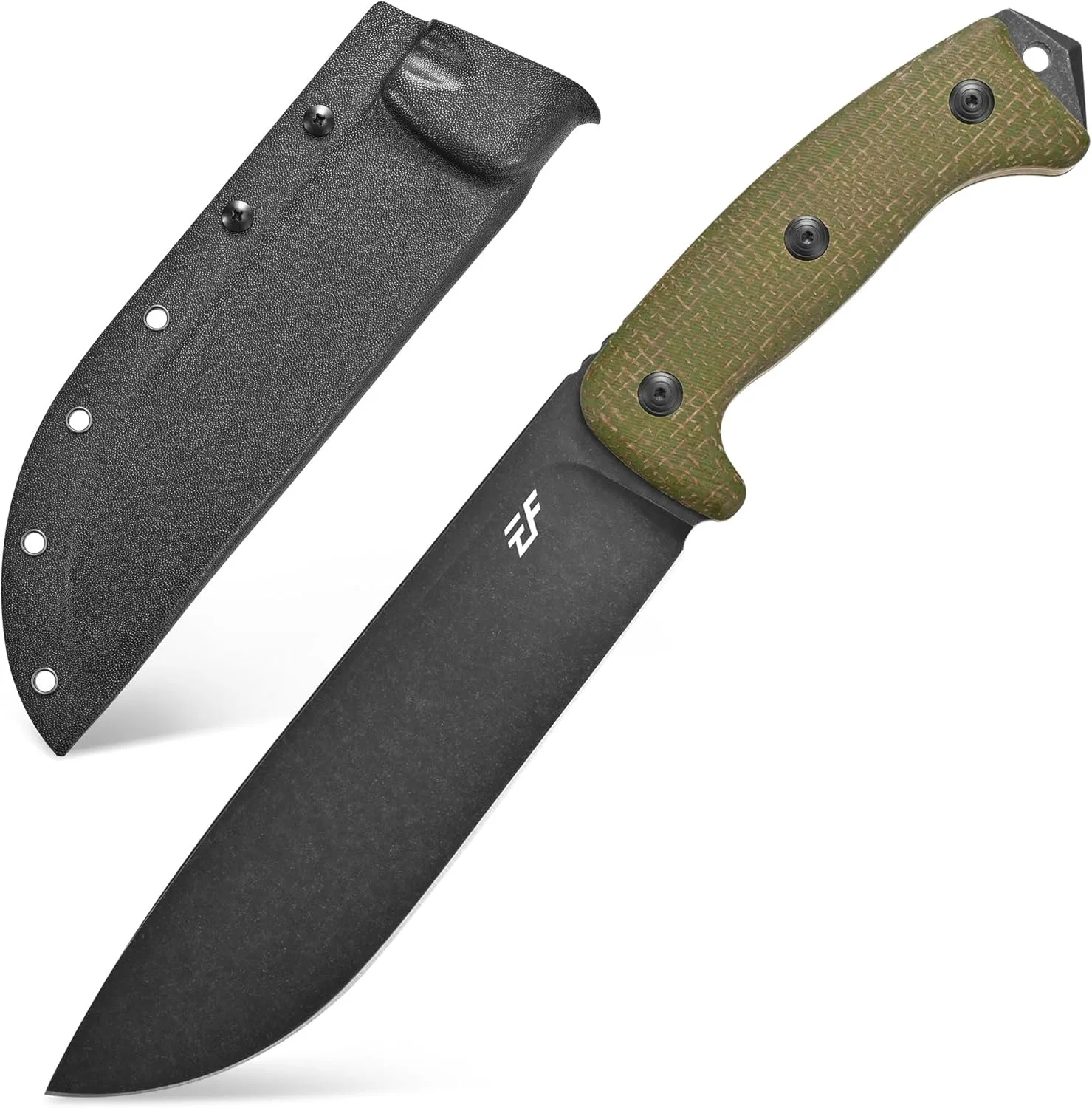 Eafengrow EF148 Fixed Blade Knife Micarta Handle AUS-10 Steel Blade Full Tang EDC Straight Knife for Outdoors Camping Bushcraft