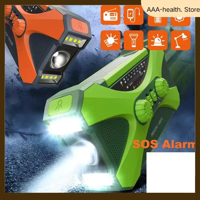 

Solar Emergency Radio 10000Mah, Hand Crank, AM/FM/NOAA, SOS Alert, Flashlight, Reading Lamp, Phone Charger-AA74