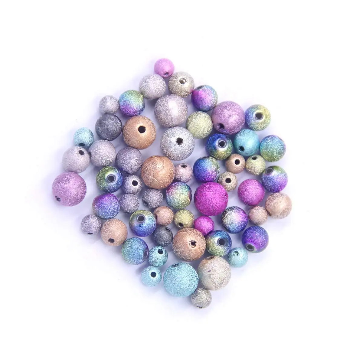 

1000PCS Mix Acrylic Round Spacer Beads Random Size 6/8/10mm Handmade Crafts Jewelry Apparel Decoration Supplies DIY Material Bag