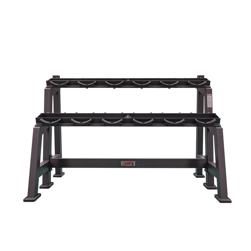 Durable Iron Adjustable Portable Dumbbell Bar Rack, Compact Vertical Storage, Holds Multiple Weight Bars, Home Safety Stable