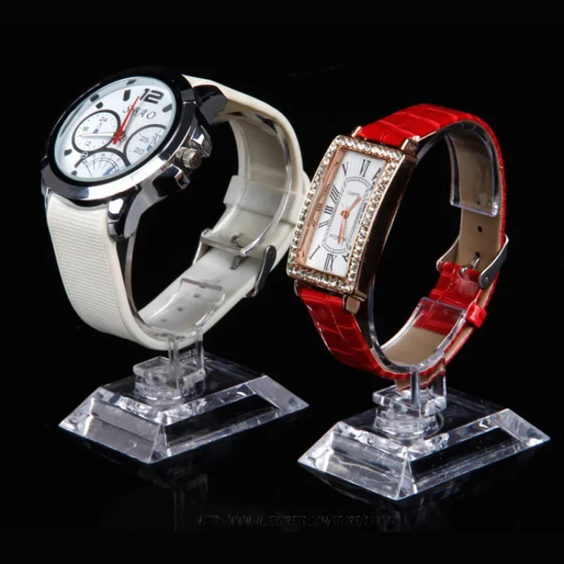 6PCS Transparent Plastic Watch Shelf, Men's and Women's Bracelet Bracket, C Ring Holder, Counter Hand Ring Display  Rack Props