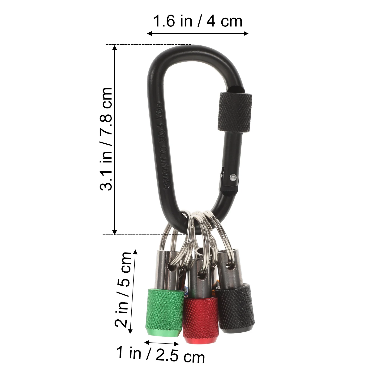 1PC Portabrocas de 1 4 de pulgada para llavero extensión de almacenamiento compacto de acero inoxidable y aluminio ABS para taladro y destornillador