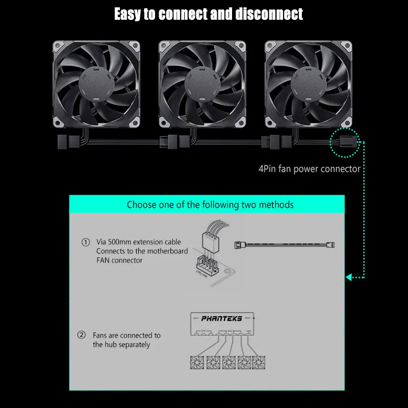 Phanteks M25-F140/f120 gehäuse lüfter 140/120mm 4-poliger pwm geräuschloser cpu lüfter mit hohem luftstrom 300-1200 rpm kaskadi erbarer fdb lager lüfter