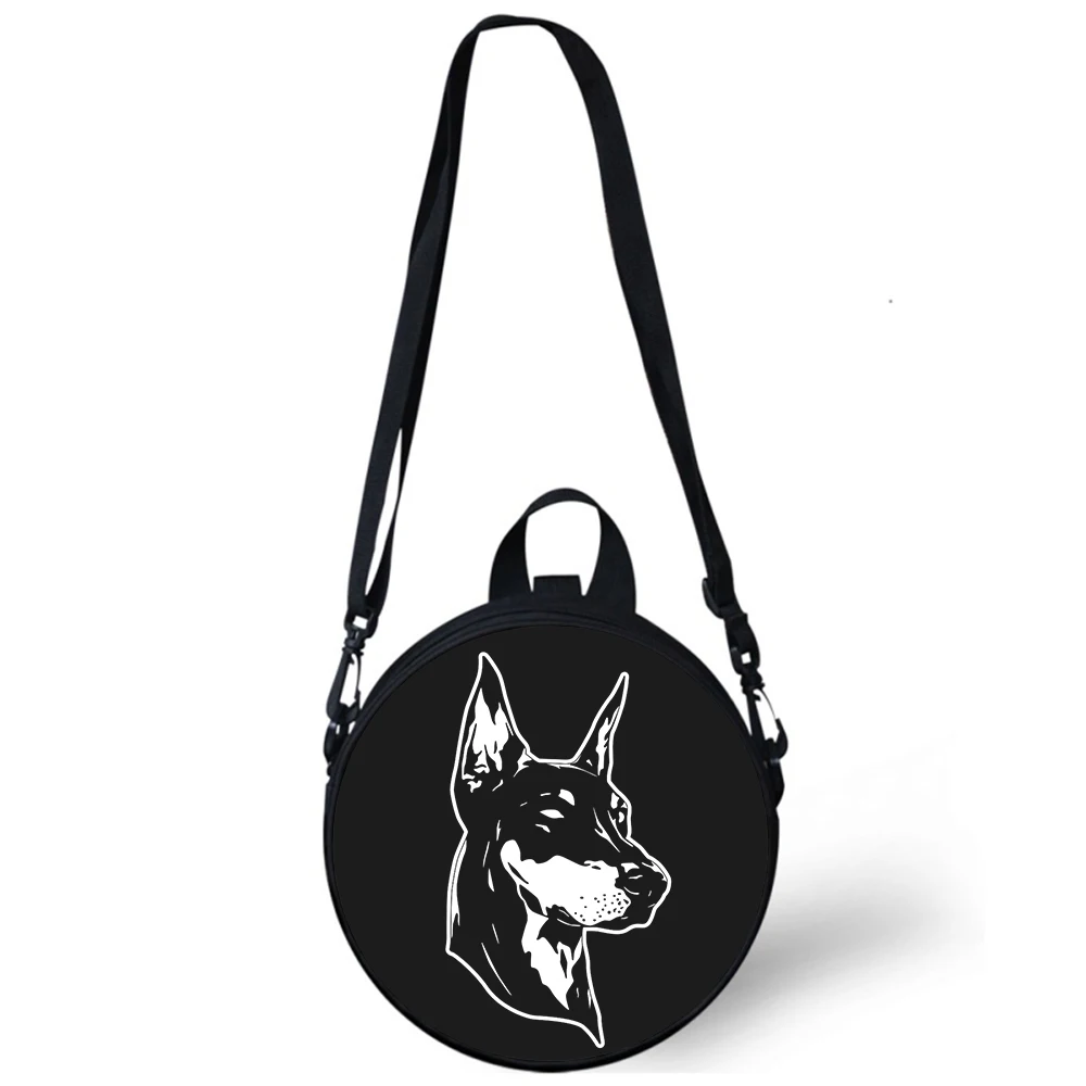 Doberman Cool Dog เด็กอนุบาลกระเป๋า3D พิมพ์ Crossbody กระเป๋าสะพายไหล่สำหรับโรงเรียน Women Mini กระเป๋าเป้สะพายหลัง Rugtas กระเป๋า