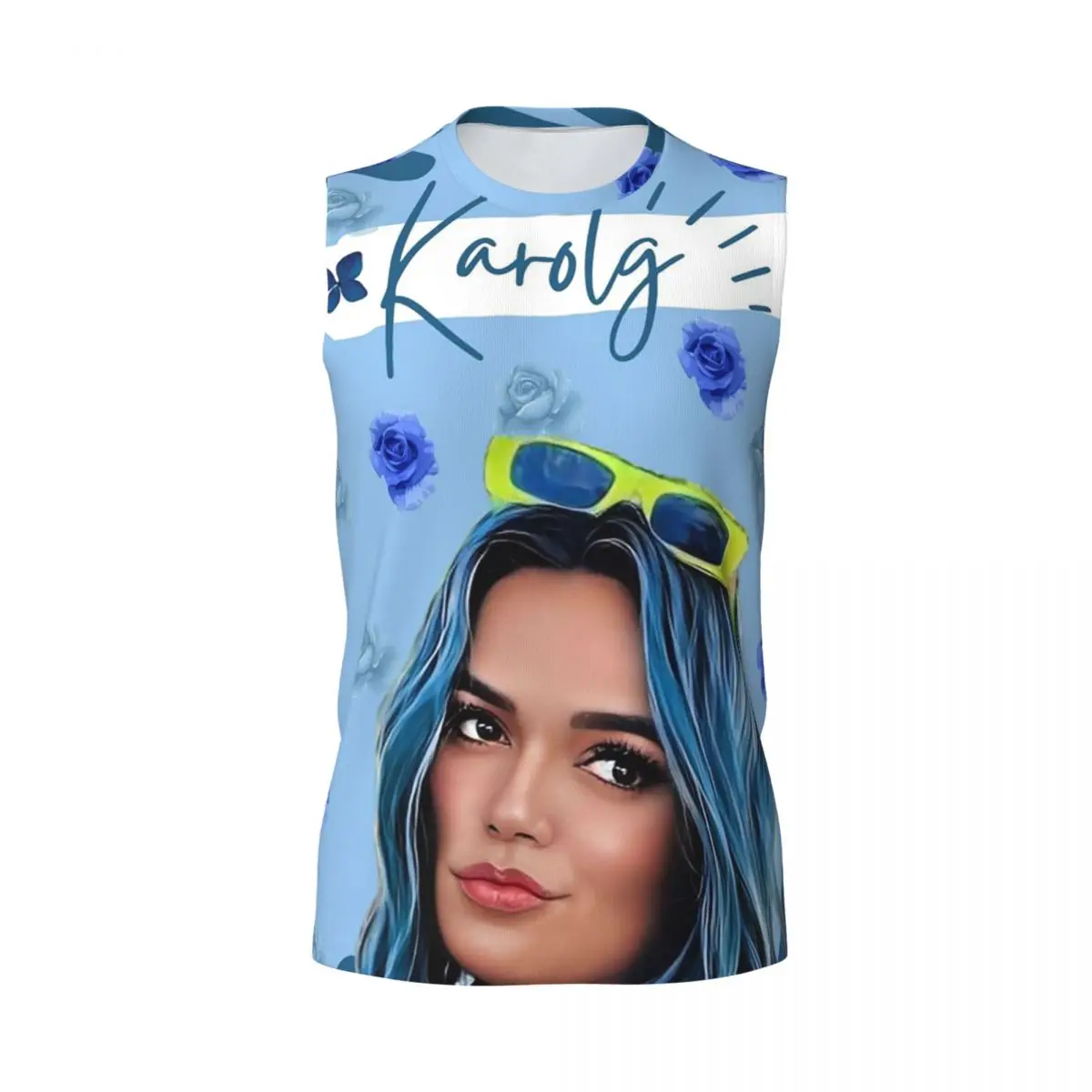 Fondo De Pantalla Karol G Men Printed Sleeveless T-shirt Casual Hip Hop Street Style Beach Holiday Tank Tops
