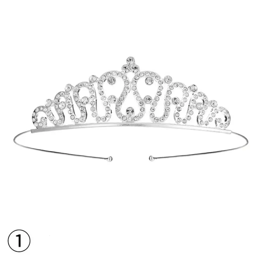 Imagem -02 - Princesa Silver Rhinestone Tiara Crown Joias de Cabelo Elegantes para Meninas Festa de Aniversário Decoração de Casamento para Mulheres e Crianças Tiara para Meninas 20 Pcs