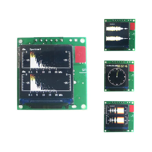 1.3 "Mini LCD wyświetlacz widma muzycznego analizator MP3 wzmacniacz mocy wskaźnik poziomu dźwięku rytm zrównoważony moduł miernika VU