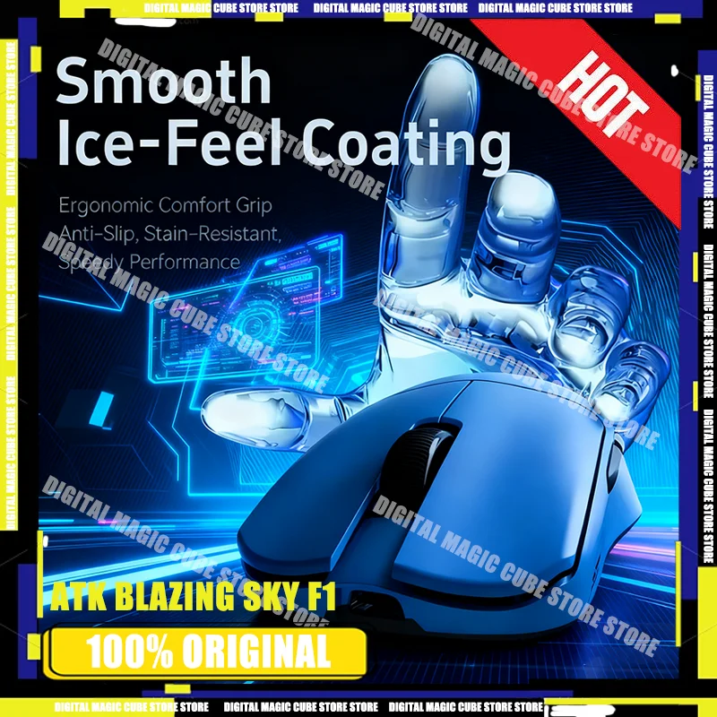 

Игровая мышь ATK Blazing Sky F1Leviatan, 8K, двойной режим электронного спорта, беспроводной аксессуар, скорость заката, легкая игра, на заказ, на складе