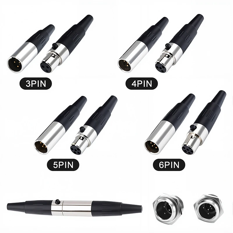 3/4/5/6Pin Mini Xlr…
