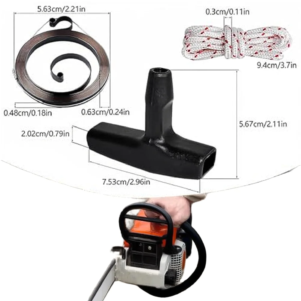 7pcs Recoil Starter Repair Kit For Chainsaws Models 034, 036, 044, 046, MS340, MS360, MS440, And MS460 Garden Power Tool