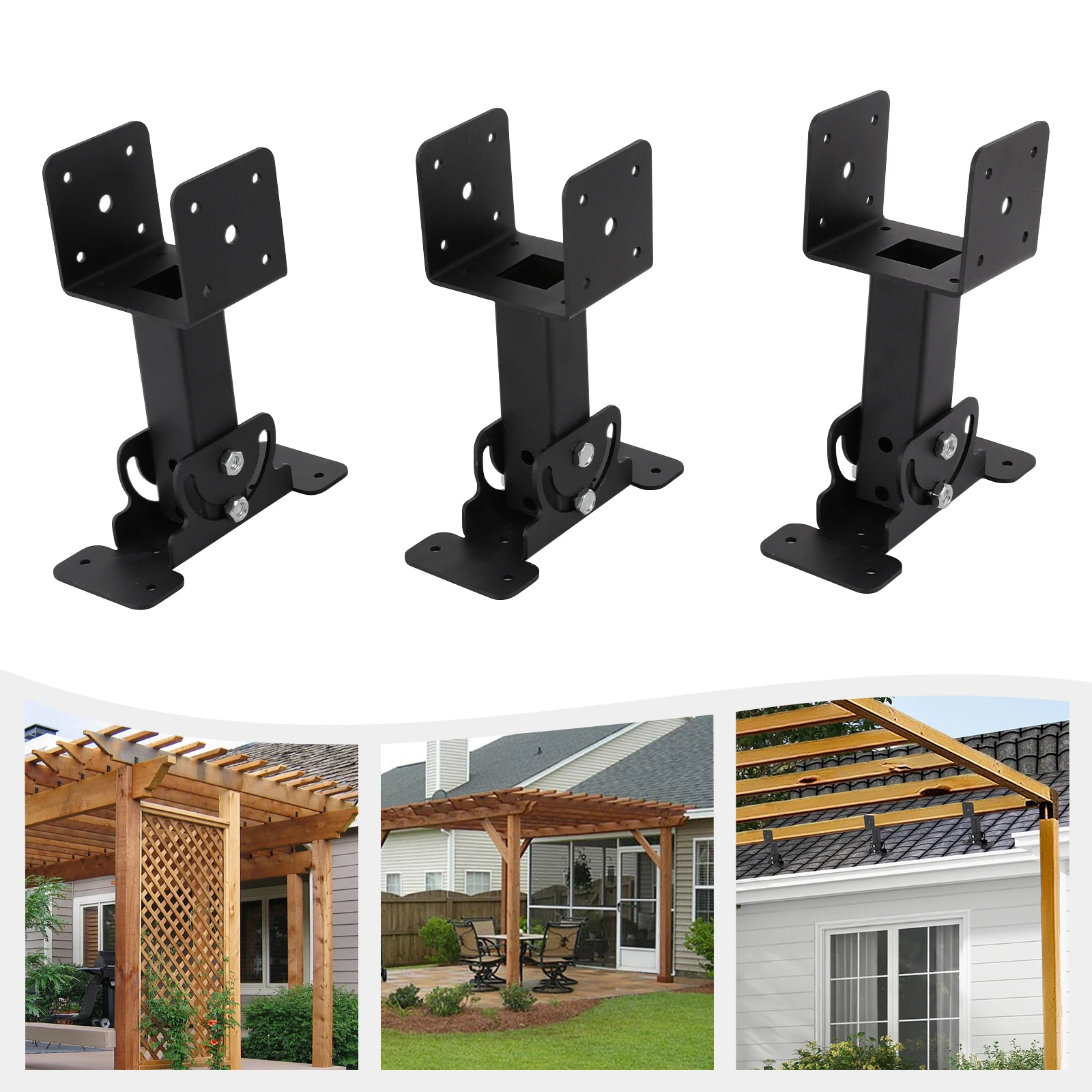High-class Iron Roof Beam Bracket 180°adjustable Heavy Duty Roof Riser Brackets