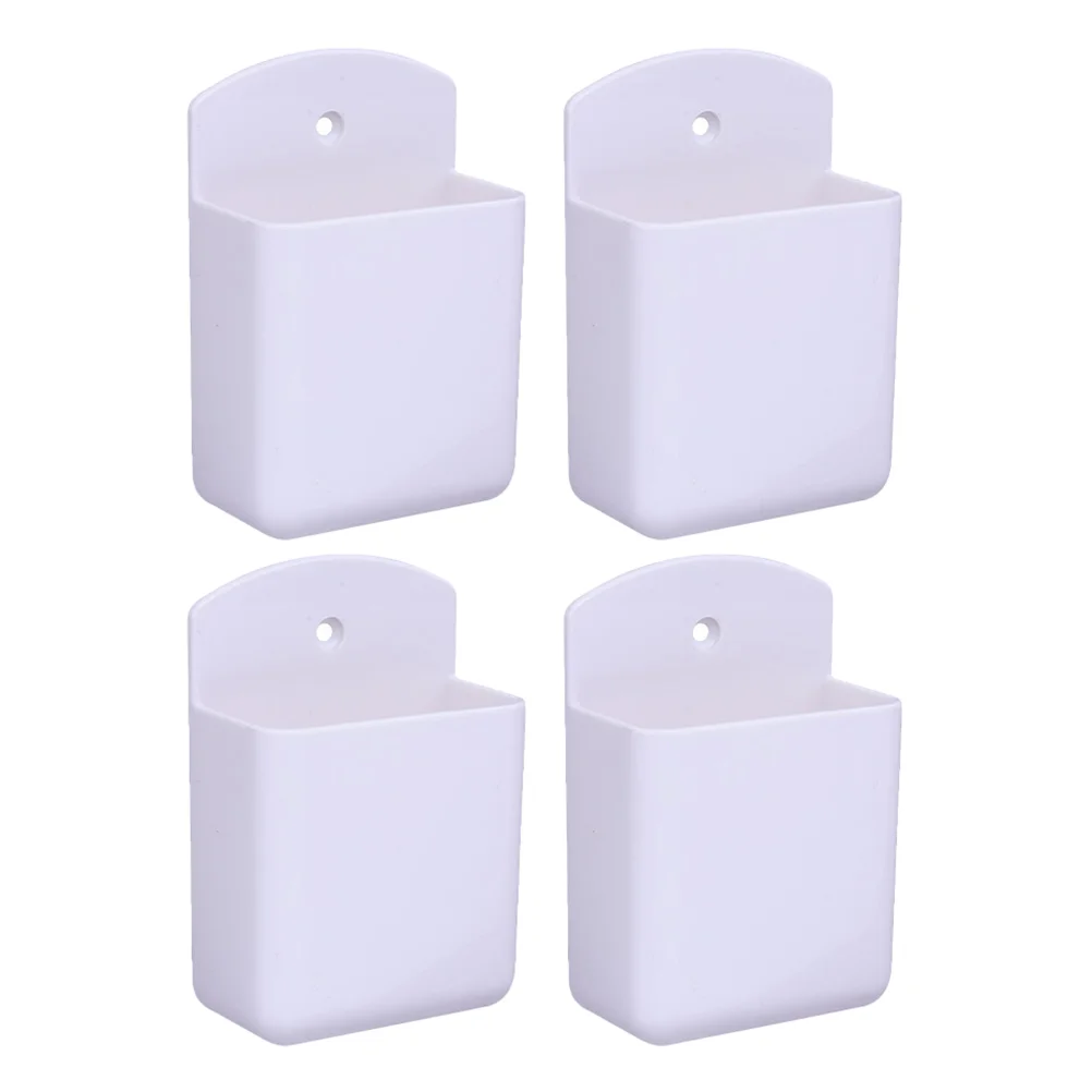 4 Pcs The Call Nice Holder Wall Storage Box Remote Controller Stand Rack Mounted White Air Conditioner