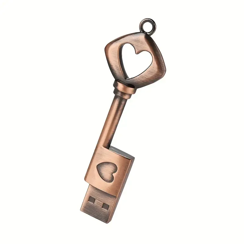 

Free Custom Laser Engraving LOGO Metal Red Bronze Classical Key Model USB2.0 Flash Drive 4GB 8GB 16GB 32GB 64GB 128GB