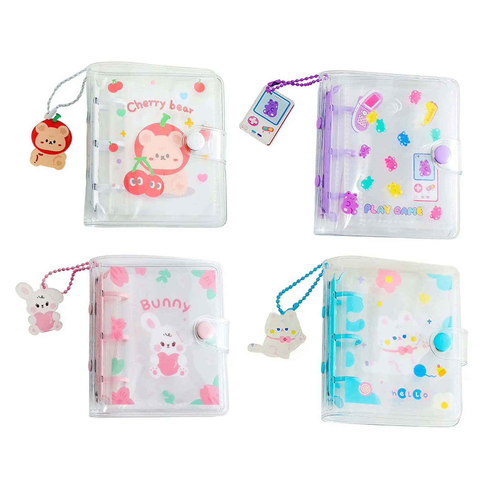 Portable Mini Photo Album Photo Storage Bag with Pendant Picture Organizer ID