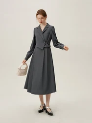 FSLE Temperament Suit Dress for Women Formal Occasion Interview Commuting Wear Spring New Style A-Line Dress Female 24FS11097