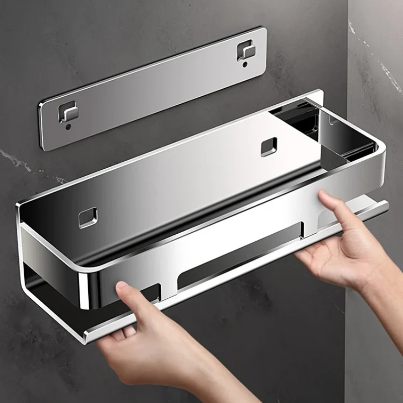 304 Stainless Steel Bathroom Storage Rack, Detachable, Wall-Mounted Bathroom Washbasin Storage Rack,Kitchen Spice Rack