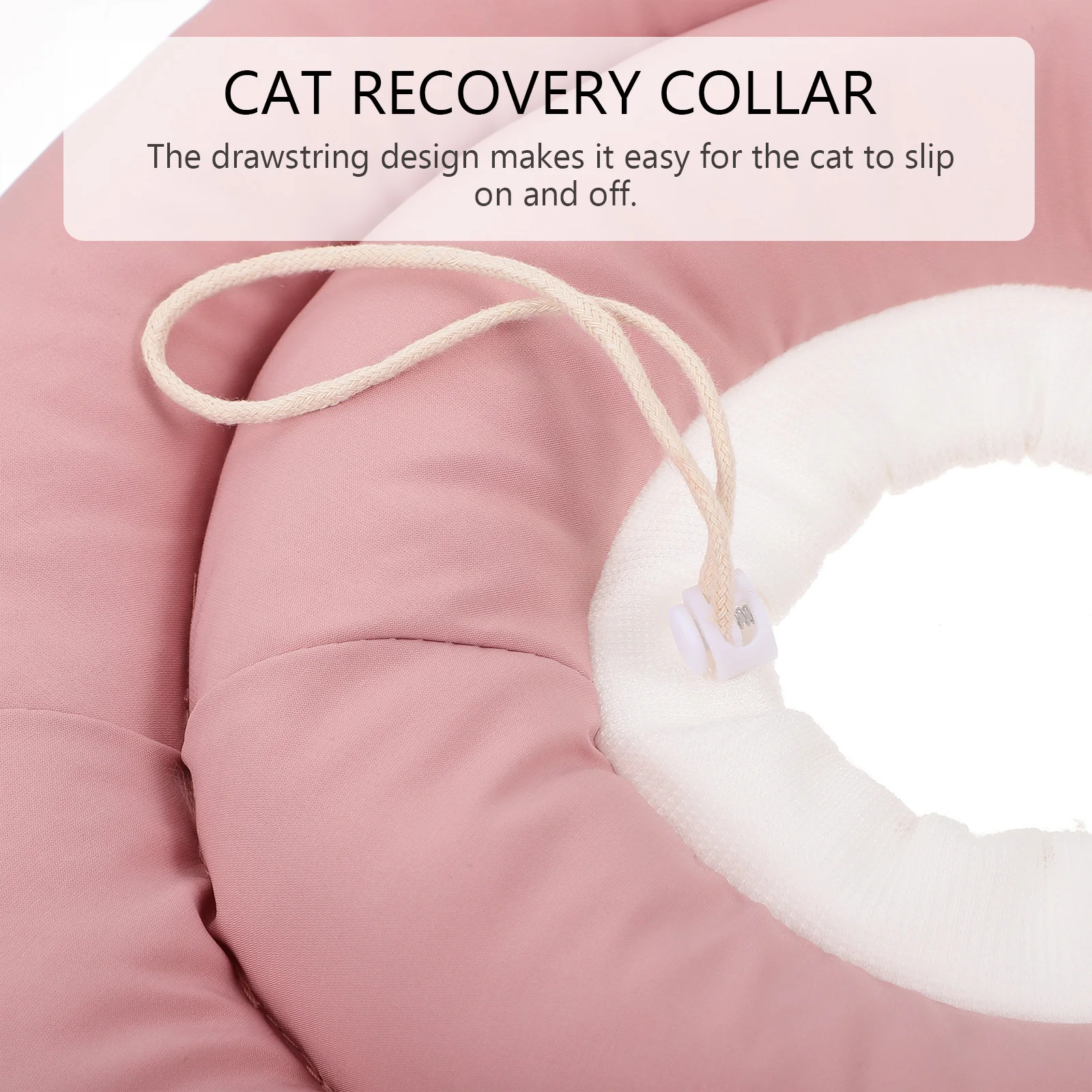 

1 pc Pet Recovery Collar Waterproof Webbing Anti-bite Cat Collar for Surgery Pink Neck Guard Durable Breathable Dog Accessories