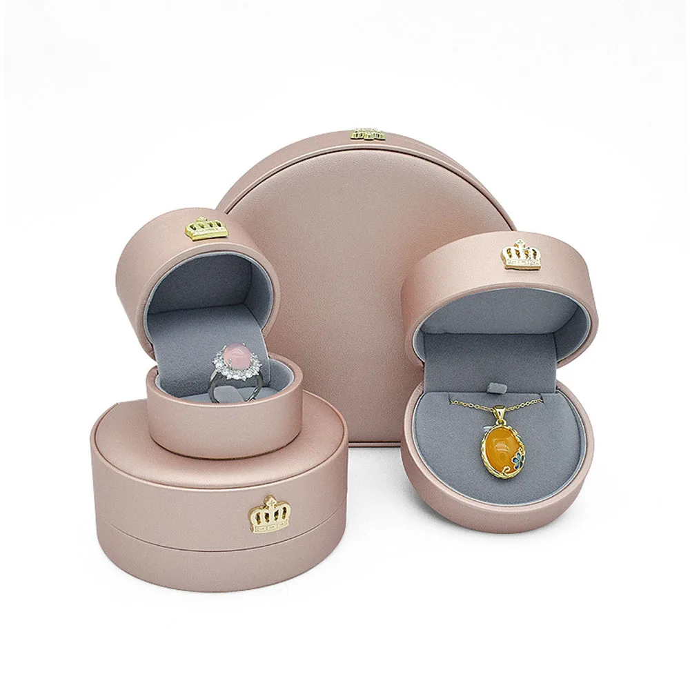 Watch Oganizer Pendant Box Jewelry Package Storage Box Ring Case Crown Buckle Jewelry Bracelet Box Semicircular Snap Ring Box