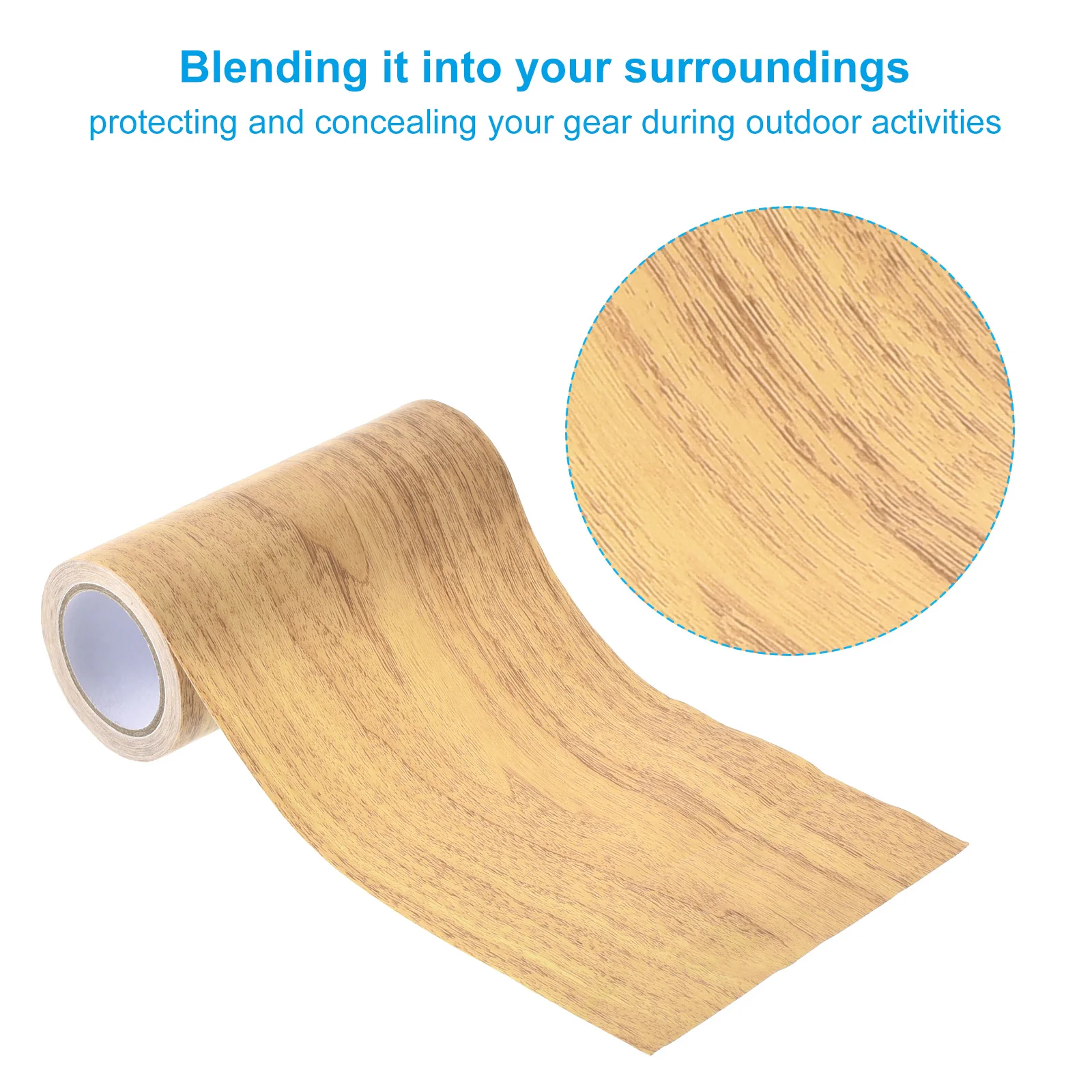 1Pc Wood Grain Repair Tape Self Adhesive Realistic Patch Self-Stick DIY fo Instant Furniture Floor Renovation 4.57Meters x 120mm