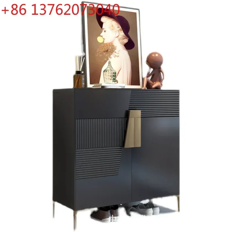 

2025 Italian minimalist entry shoe cabinet corridor entrance porch partition locker