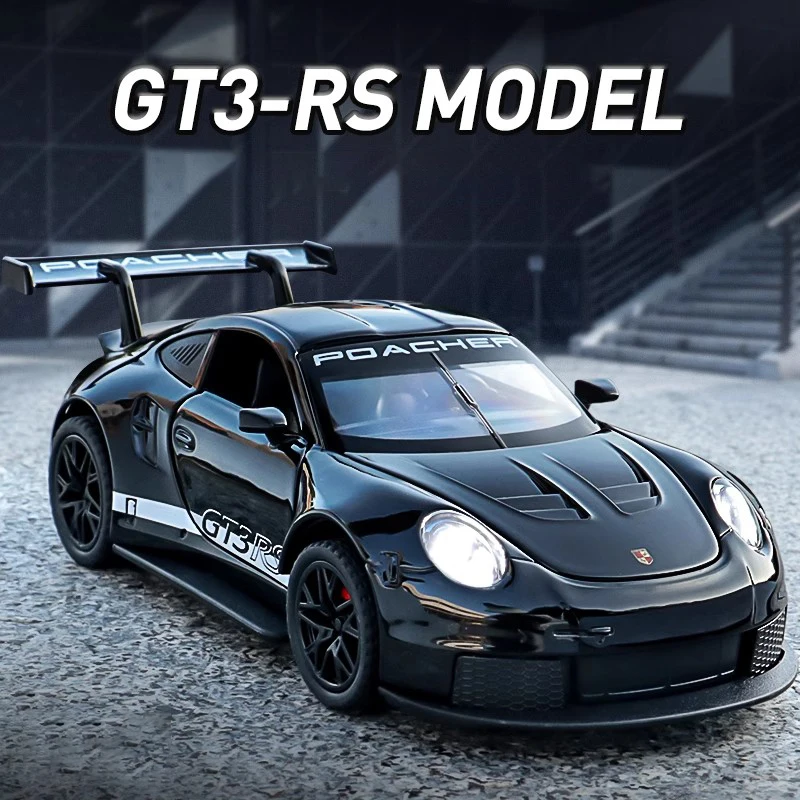 1:32 911 GT3 RS Alloy Die Cast Toy Car Model Sound and Light Children\'s Toy Collectibles Birthday gift