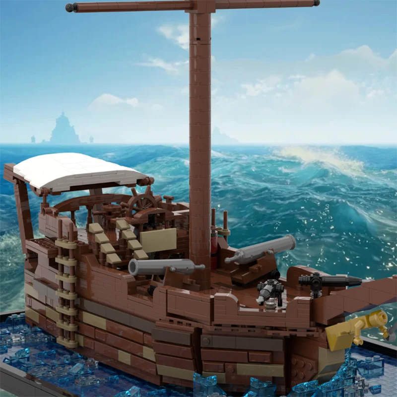 Bateau de guerre modèle Moc briques de Construction modulaires Pirate voilier modèle technologie blocs noël bricolage jouet Construction cadeaux