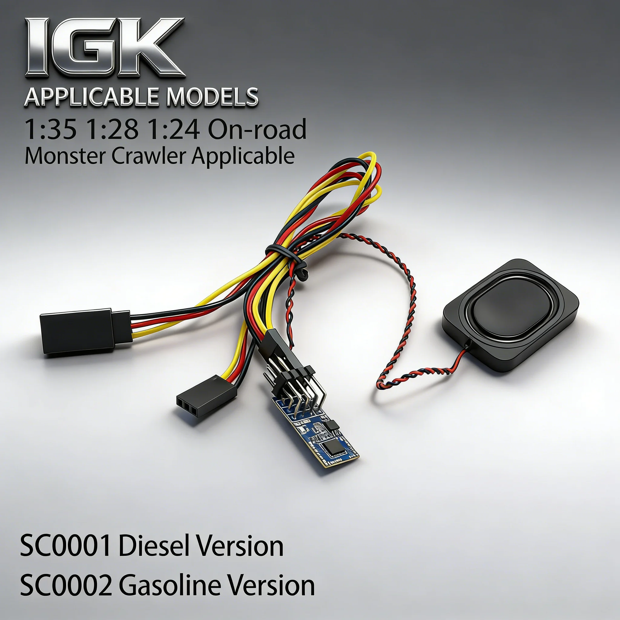 5V Mini RC Engine Sound Module for 1/18 1/24 1/28 1/35 RC Crawler Truck & On-Road Car (Gas/Diesel) view 4