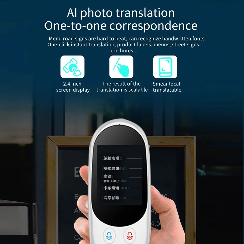 F1A Language Translator 119 Languages Real-Time Translation Device High Accuracy Offline Translator For Learning Travel