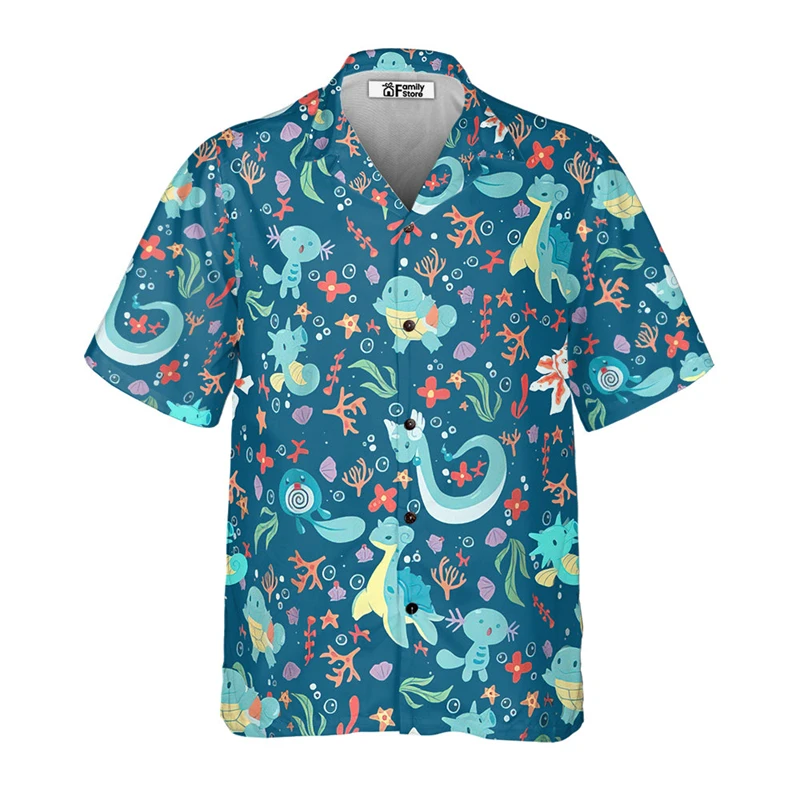 

Hawaii Funny Shirt For Men 3d Print Summer Loose Hawaiian Beach Tops Casual Short Sleeve Lapel Blouse Streetwear Male Clothes