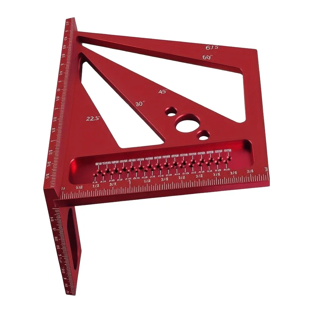 Metalworking Quadrant Tool Featuring CNC-Machined Edges and Engraved Metric Scale for Alignment and Setup in Assembly Operations
