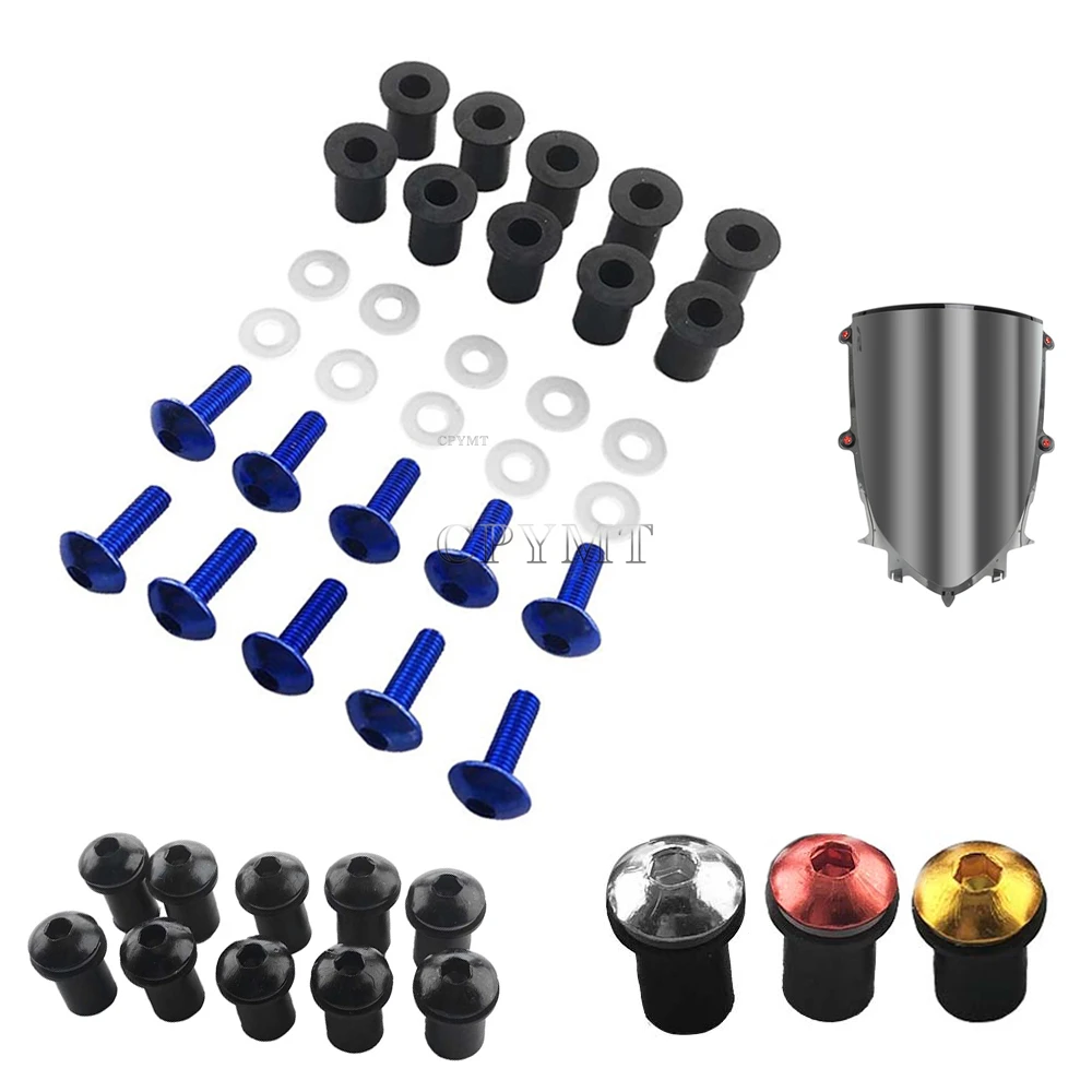 

5MM Windshield Screws Bolts Kit Fit For HONDA Africa Twin CRF1100L Yamaha FJR1300 Motorcycle Windscreen Fairing Mountings