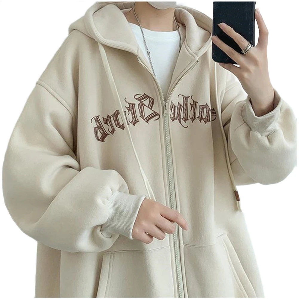 Casual Outings XL 2XL Hooded Casual Cardigan Casual Letter Printed Jacket Men's Loose Hoodie Comfortable Fit Hooded Neckline