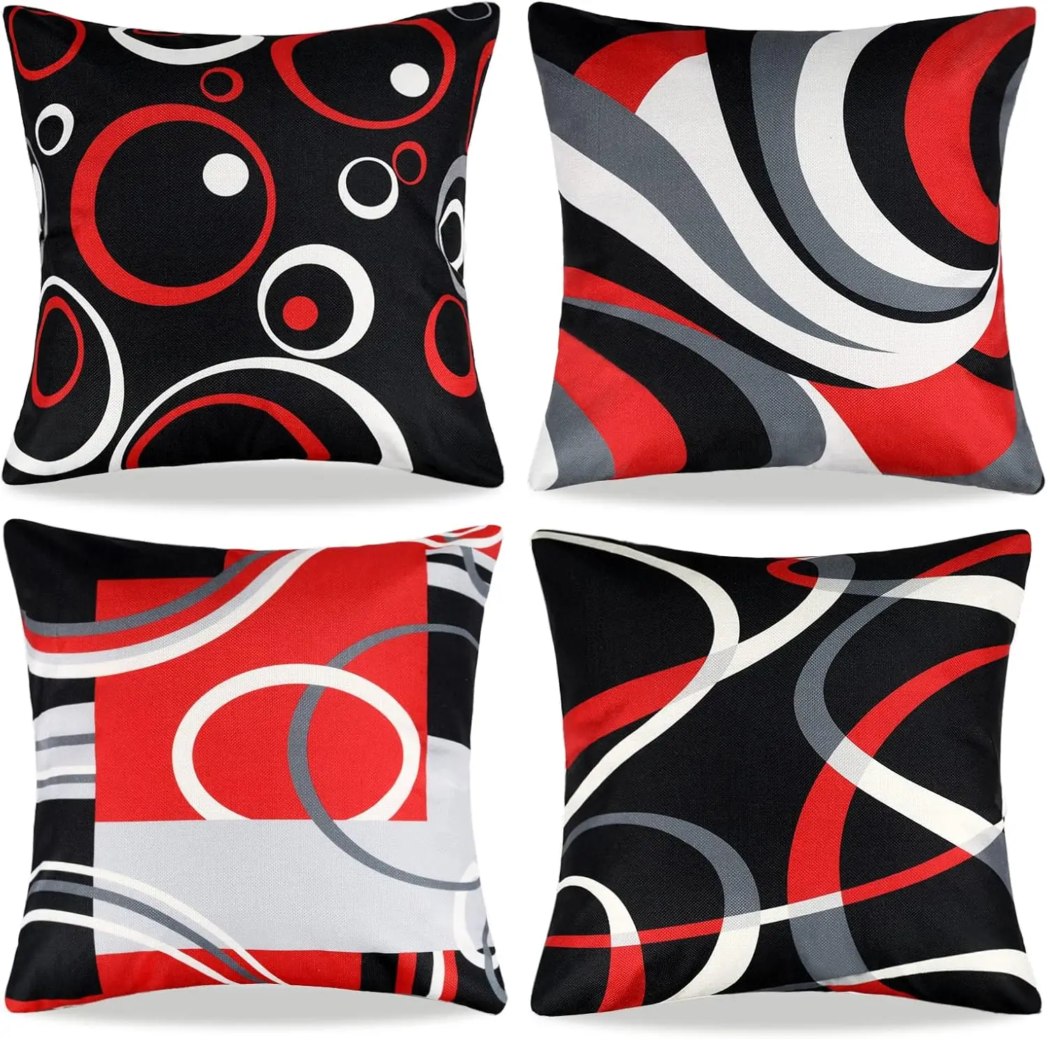 Linen Throw Pillow Cover Set 5