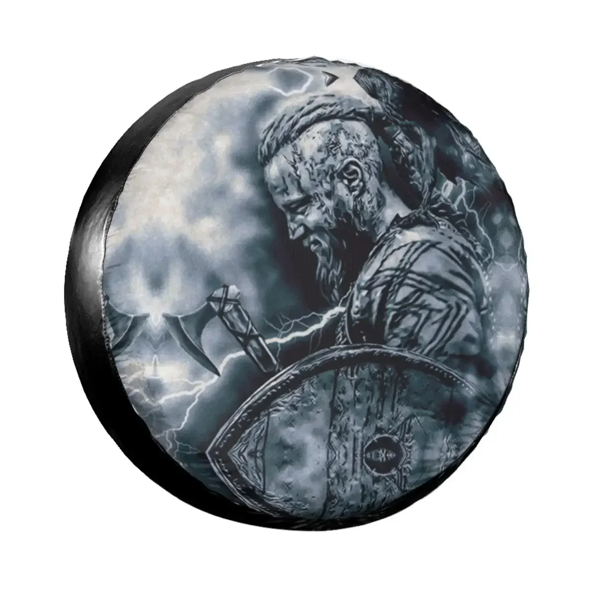 Custom Ragnar Lothbrok Vikings Spare Tire Cover for Jeep Honda Viking King Car Wheel Protectors Fits 14 15 16 17 Inch