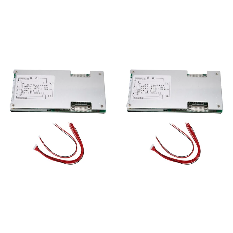 

A37T-2X 17S 60V 45A Protection Board Li- Lipolymer Battery UPS Energy Inverter BMS PCB Board With Balance For E-Bike