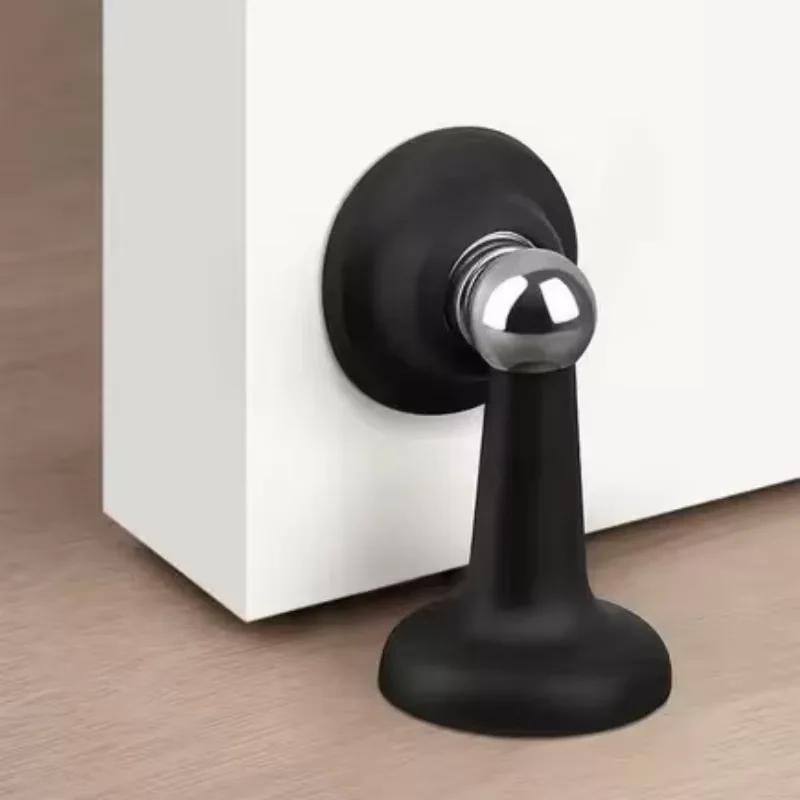 No drilling required. Strong magnetic suction, silent suction cup. No drilling, anti-collision door stopper, silicone floor suct