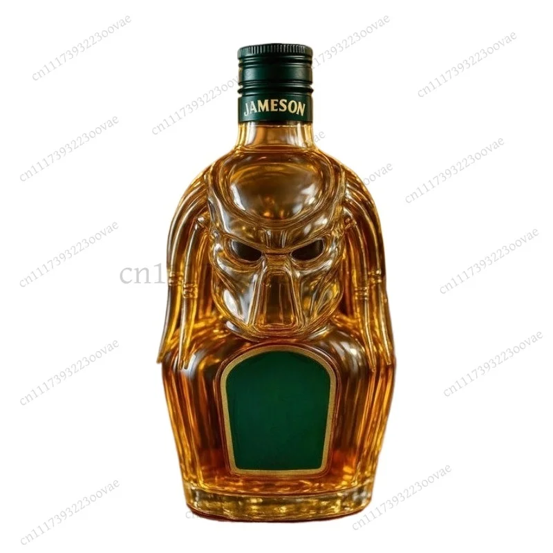 LF-300ml Whiskey Decanter Bottle, 3D Design Glass Liquor Container with Airtight Lid, Home Bar Accessories & Wine Cellar Storage