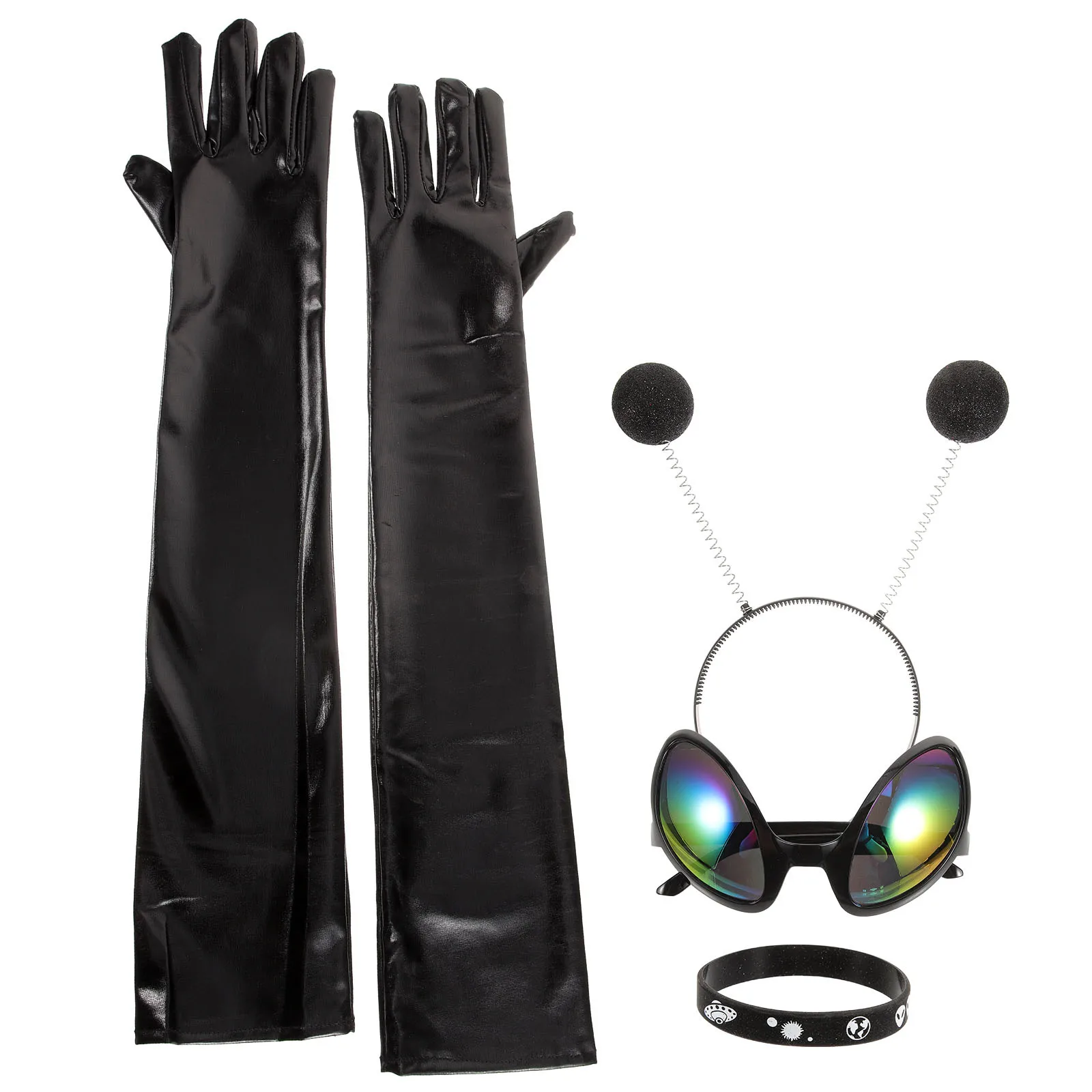 1 Set Party Kostüm Zubehör Antenne Stirnband Dekorative Sonnenbrille Handschuhe Für Cosplay Festival Outdoor-Events Lustige Party