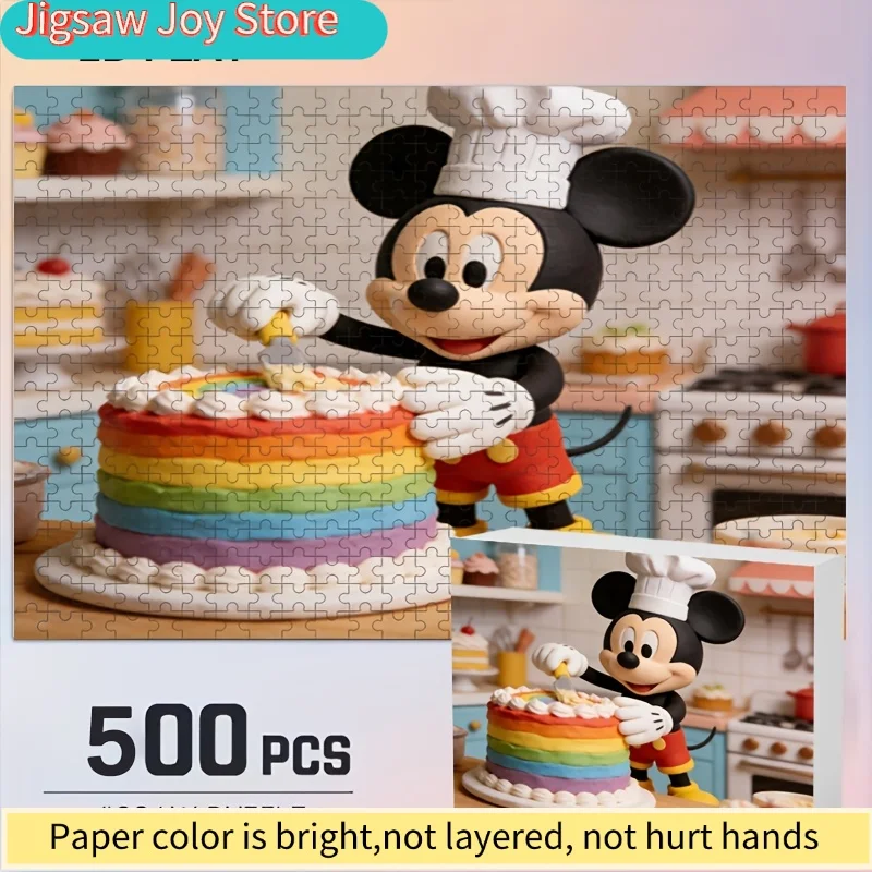 

2D-пазл с изображением Стича и Микки Мауса, Декор для дома, 2D-пазл, Дисней, Головоломка для взрослых, Идеально для семейного досуга