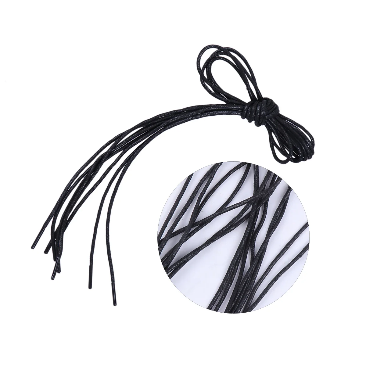 

10 Pairs Round Waxed Cotton Shoelaces Thin Casual Shoes Laces 25mm Accessories Men Classic Color Water Resistant