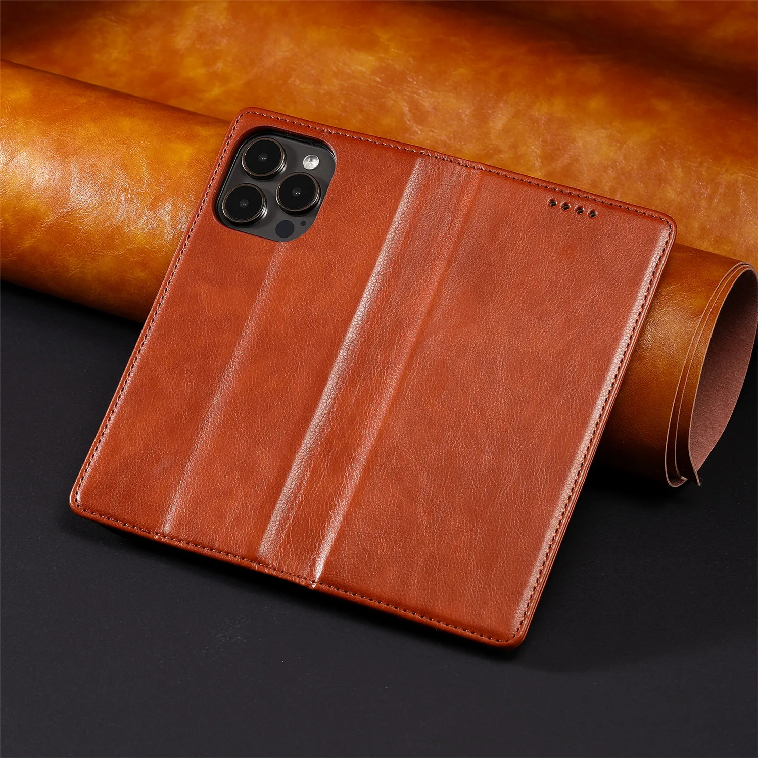 Magnetic Flip Case For iPhone 16 Pro Max 15 14 Plus 13 12 Mini 11 Pro Max X XS XR 6 6S 7 8 Plus Leather Wallet Stand Phone Cover