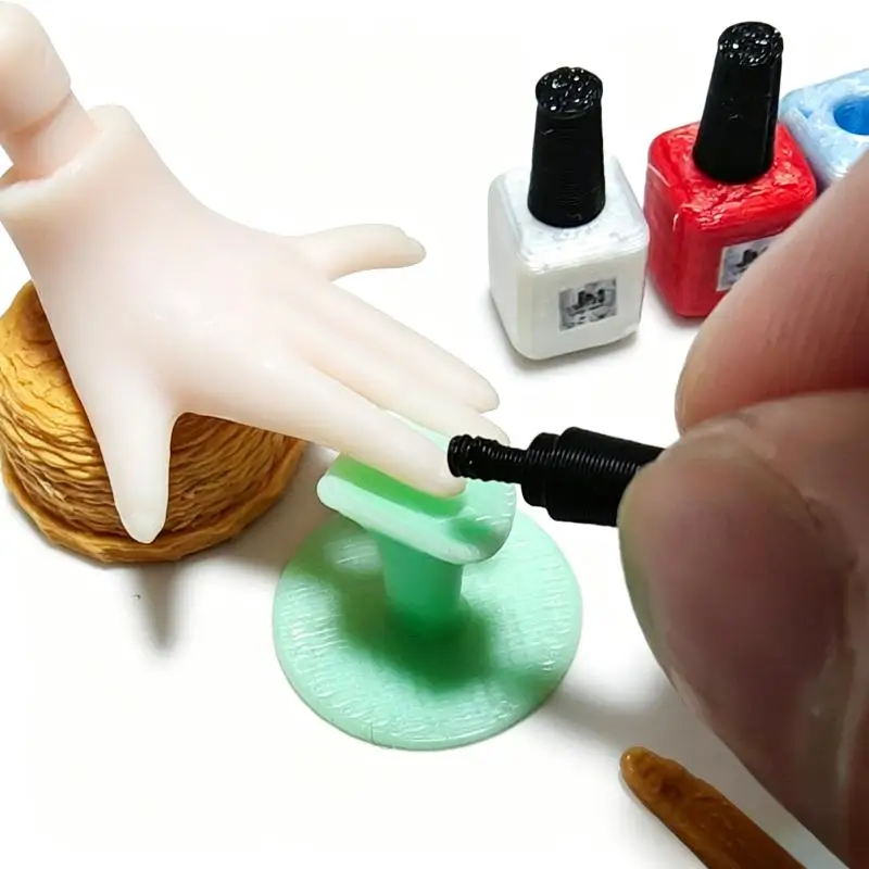【M】Mini Dollhouse Manicure Tool Set Accessories Perfect For Pretend Play Doll House Decoration Collection