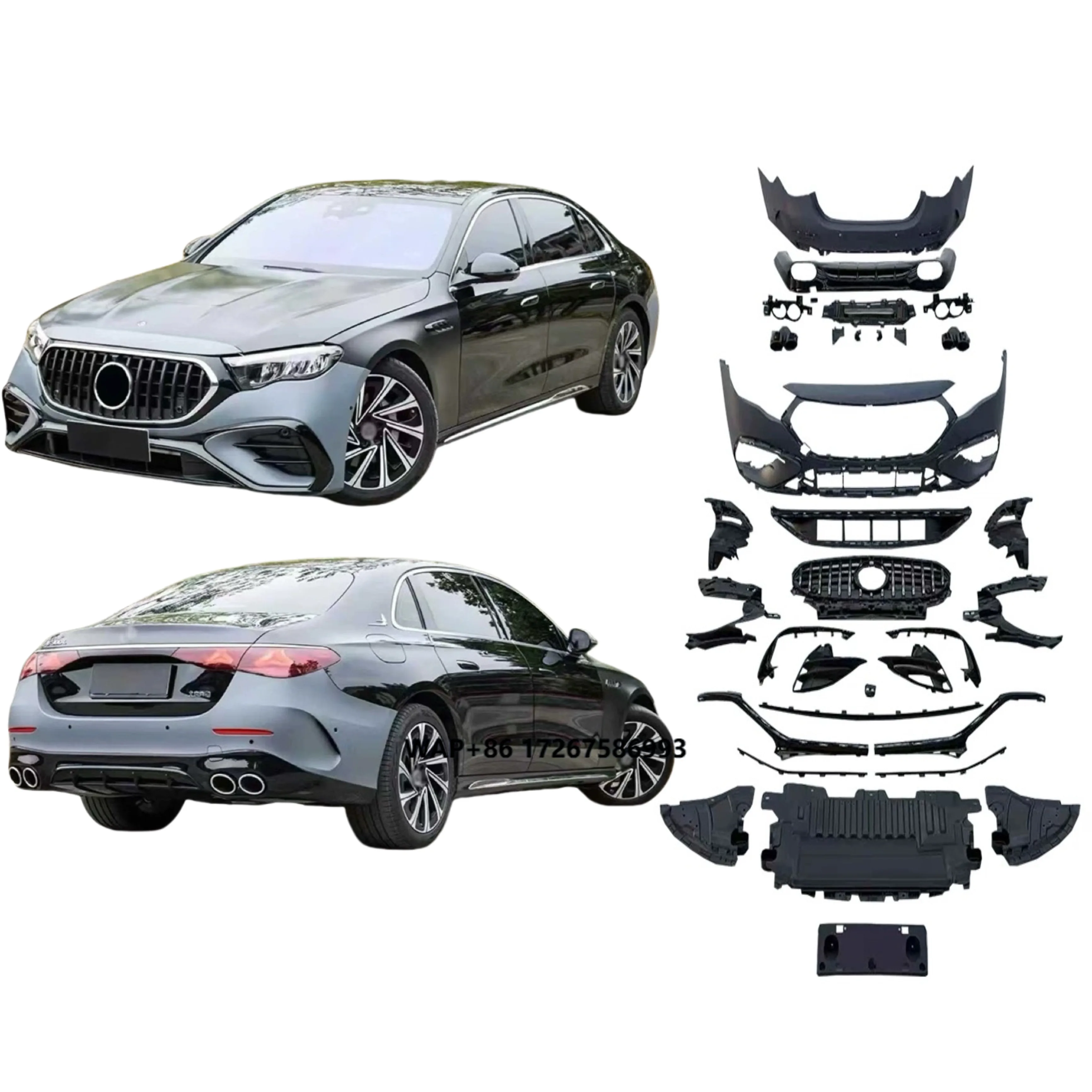 

E53 Amg Style Body Kit for E Class W214 Front Bumper Rear Bumper Grill Rear Diffuser Body Kit