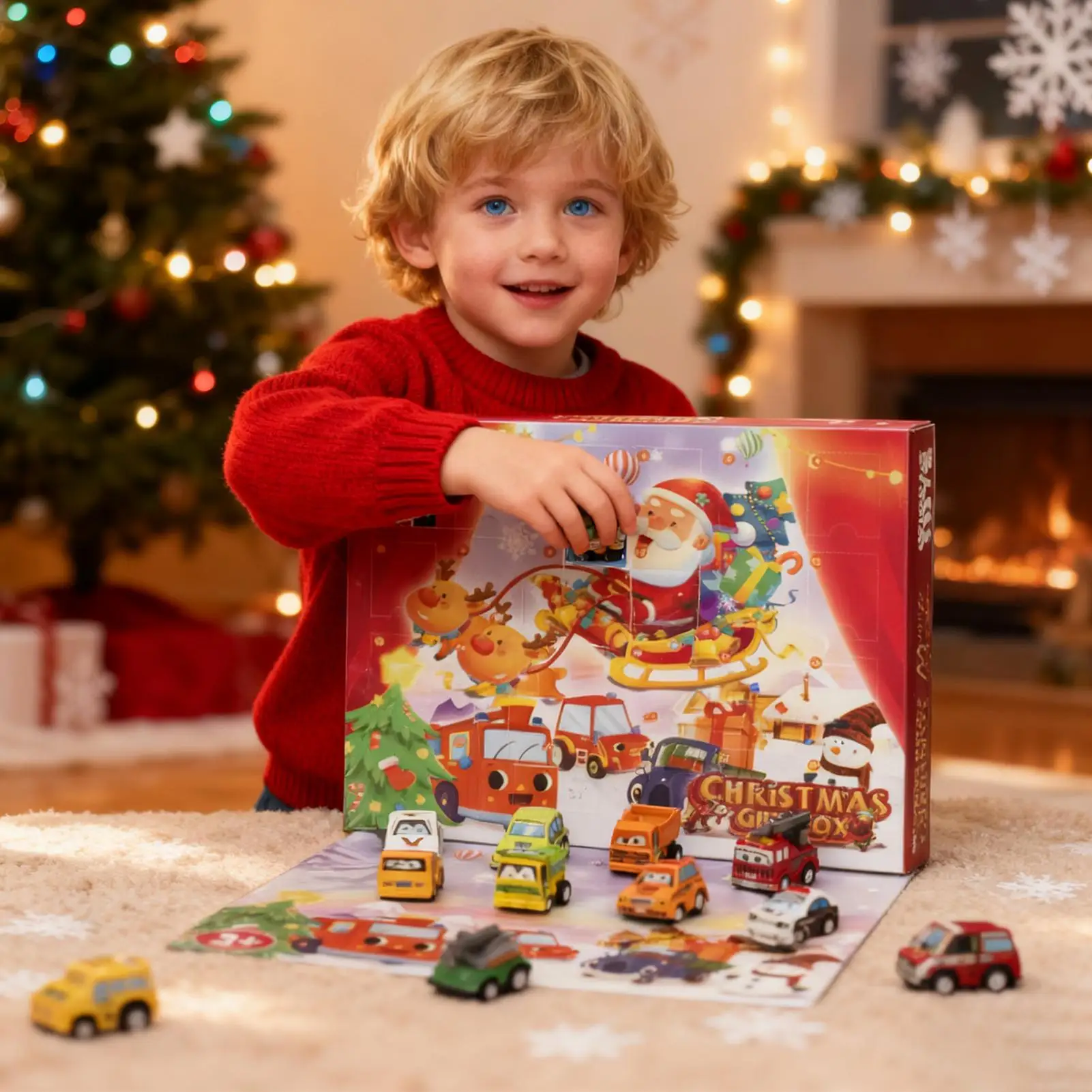 

Игрушечный автомобиль Адвент 24 дня 2025 Маленькие автомобили Грузовики Сувениры для вечеринок Детский набор транспортных средств для малышей Адвент для семьи Друзья Мальчики Дети