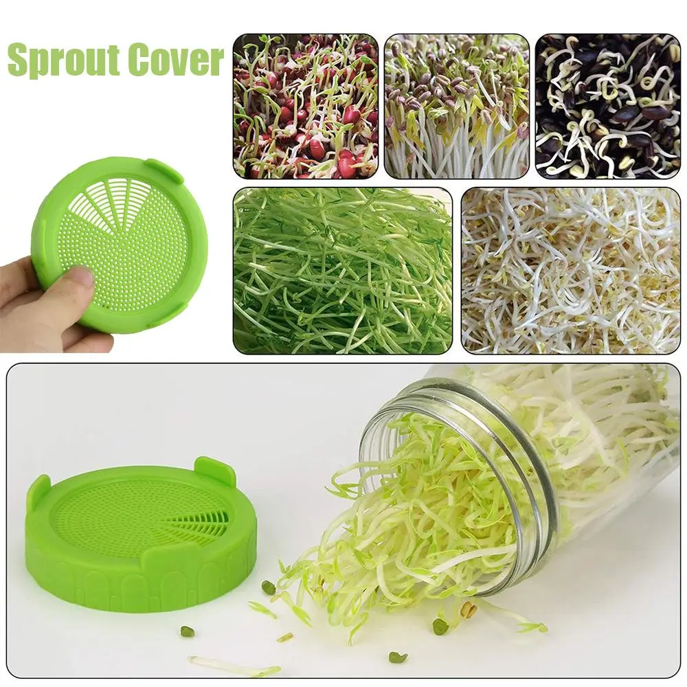 Silicone Food Grade Planters Mesh Sprout Cover Sprouting Lid Nursery Trays Seed Growing